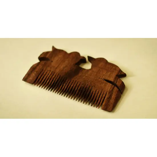 Wooden comb ~ Tribal markings { 6 }